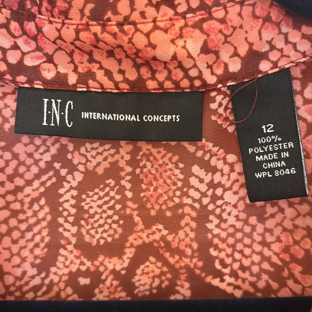 INC Snakeskin print blouse